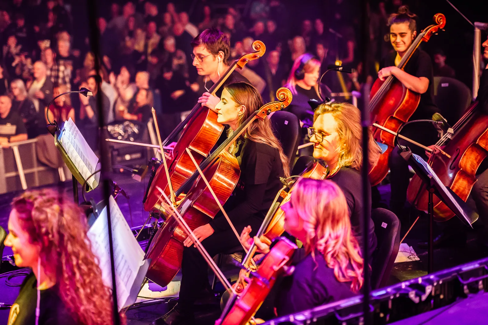 Members of the Radio Ga Ga Concert Orchestra and Bohemian Rhapsody Choir during a live QUEEN Orchestral performance.